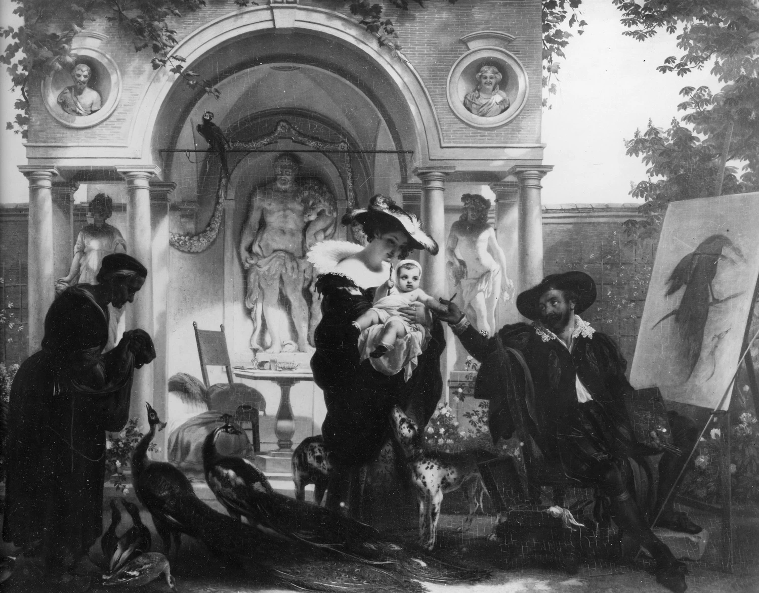 Rubens dipinge nel suo giardino, circondato dalla sua famiglia, 1833